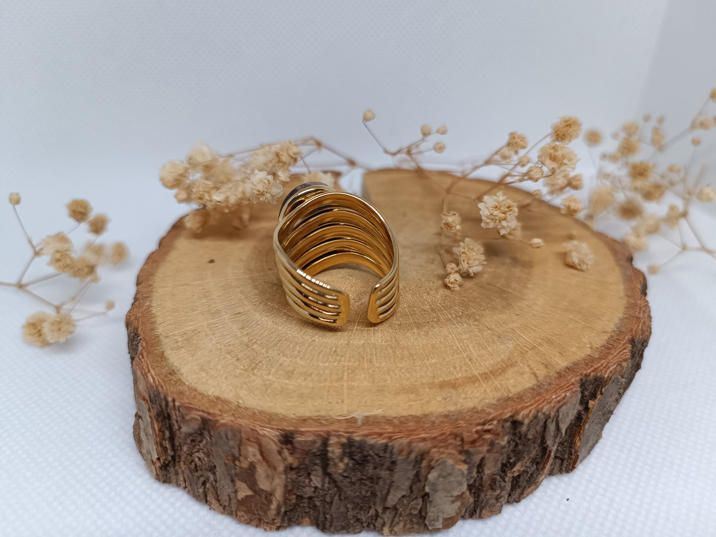 Bague Ovale Léopard - Doré