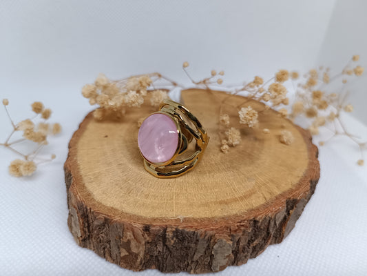 Bague Ovale Nacré - Doré