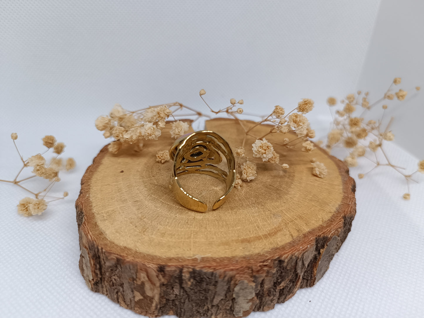 Bague Ovale Nacré - Doré