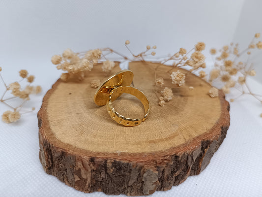Bague Ronde Martelé - Doré