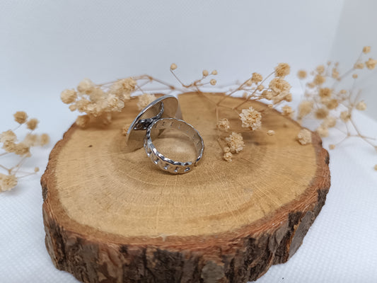 Bague Ronde Martelé - Argenté