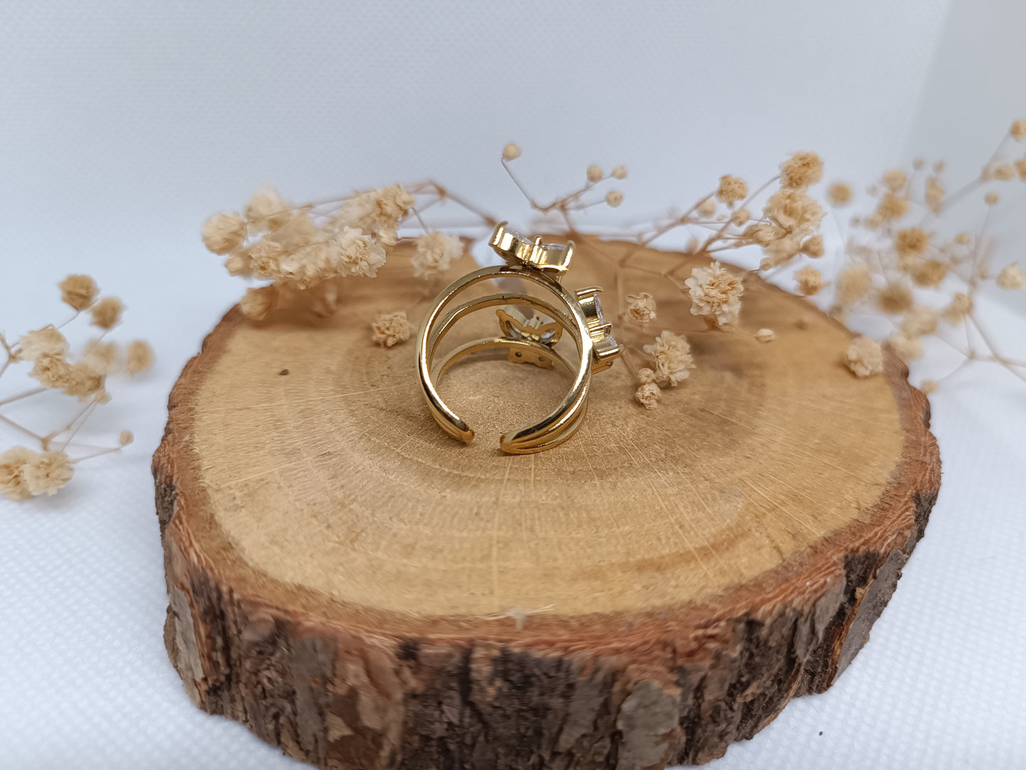 Bague Papillons - Doré