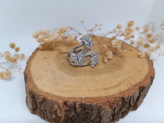 Bague Papillons - Argenté