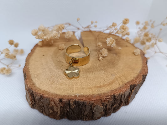 Bague Breloque Marguerite - Doré