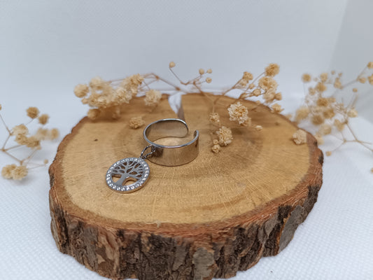 Bague Arbre de Vie Breloque - Argenté