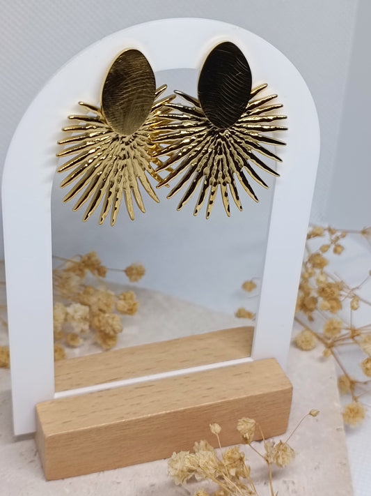 Boucles d'Oreilles Soleil - Doré