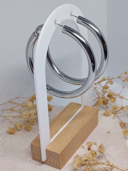 Créoles Rondes - Argenté