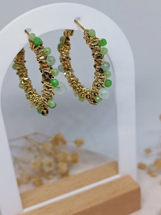 Créoles Perlées - Doré