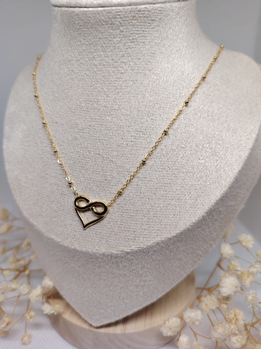 Collier cœur infini – Acier inoxydable
