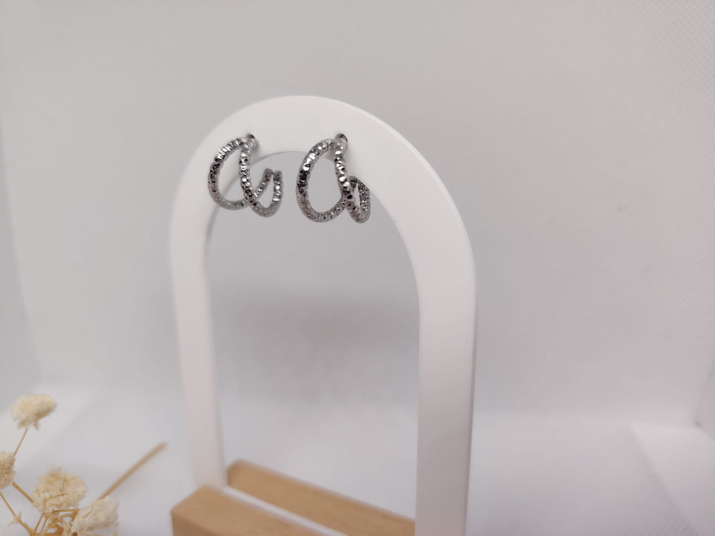 Boucles d’oreilles torsadées – Acier inoxydable