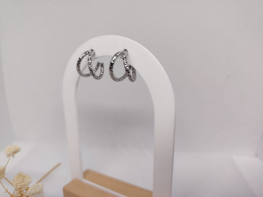 Boucles d’oreilles torsadées – Acier inoxydable