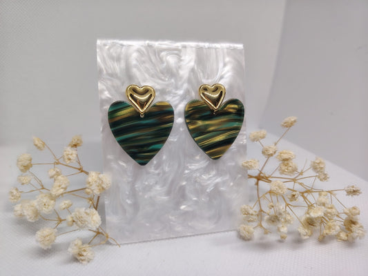 Boucles d’oreilles Cœur – Acier Inoxydable