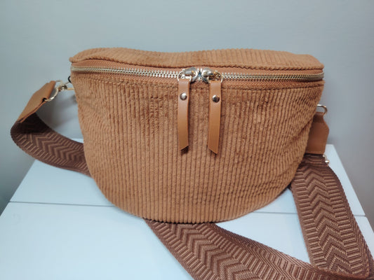Sac banane femme en velours côtelé – Tendance & pratique