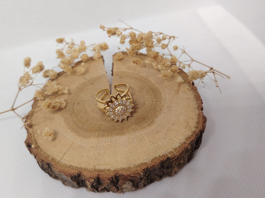 Bague Rotative Anti-Stress en Acier Inoxydable Doré