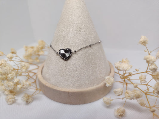 Bracelet Cœur Élégance – Acier Inoxydable Argenté