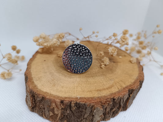 Bague Ronde Martelé - Argenté