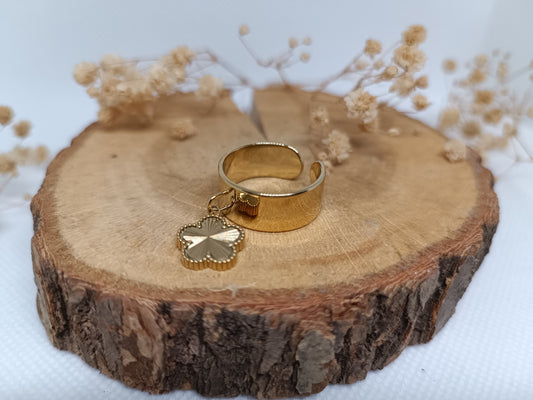 Bague Breloque Marguerite - Doré
