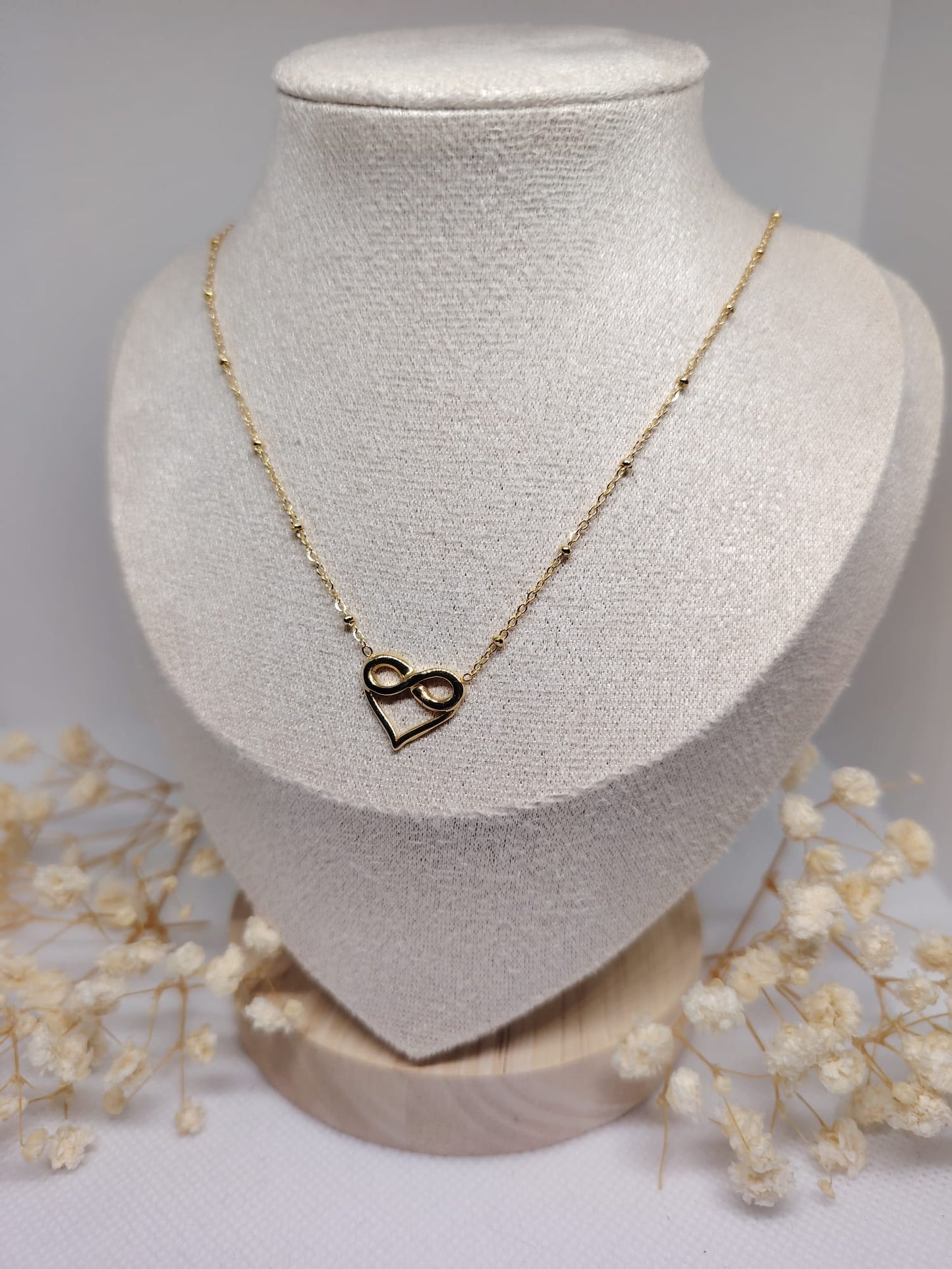 Collier cœur infini – Acier inoxydable