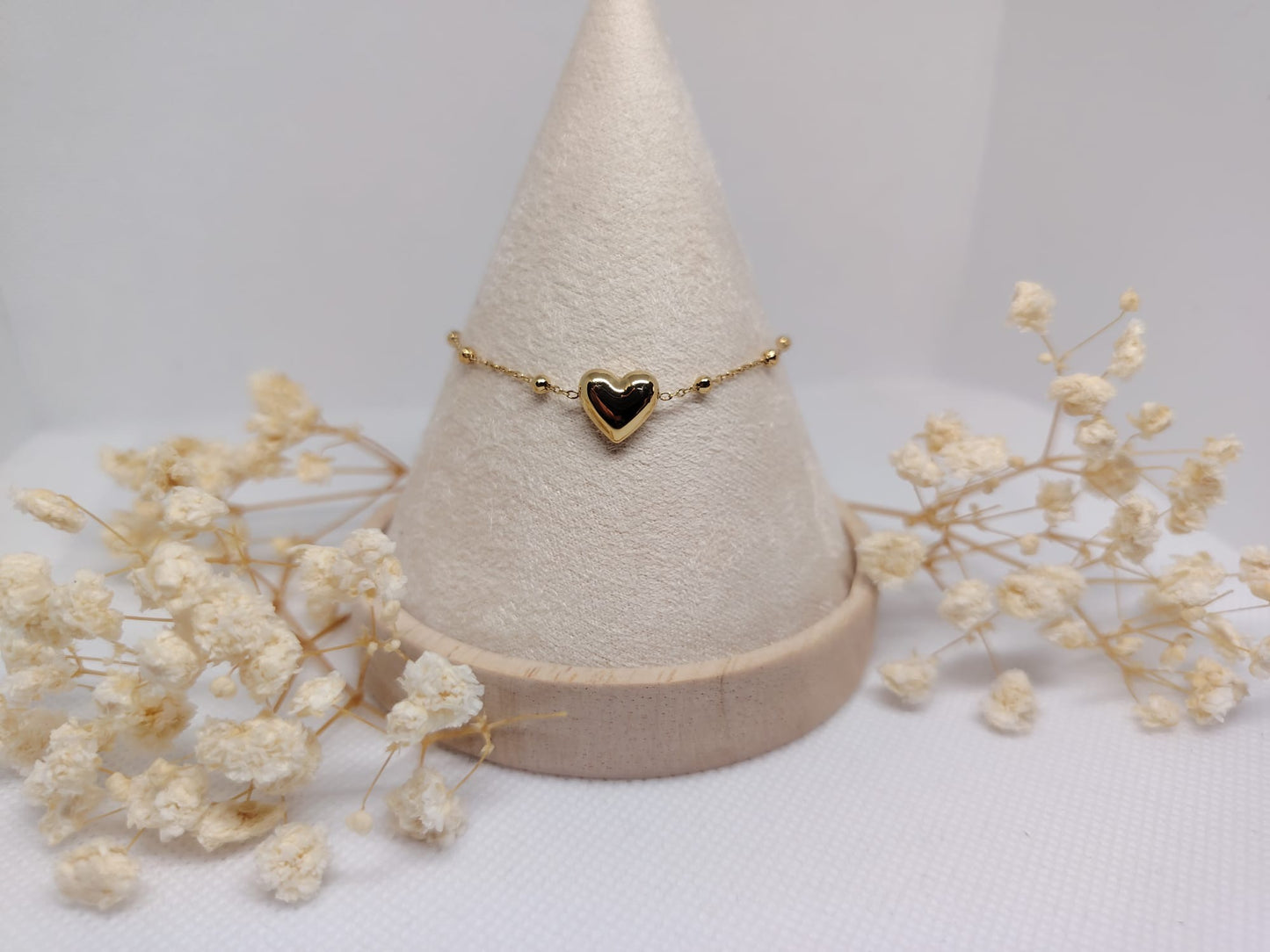 Bracelet Enfant Cœur Doré – Acier Inoxydable