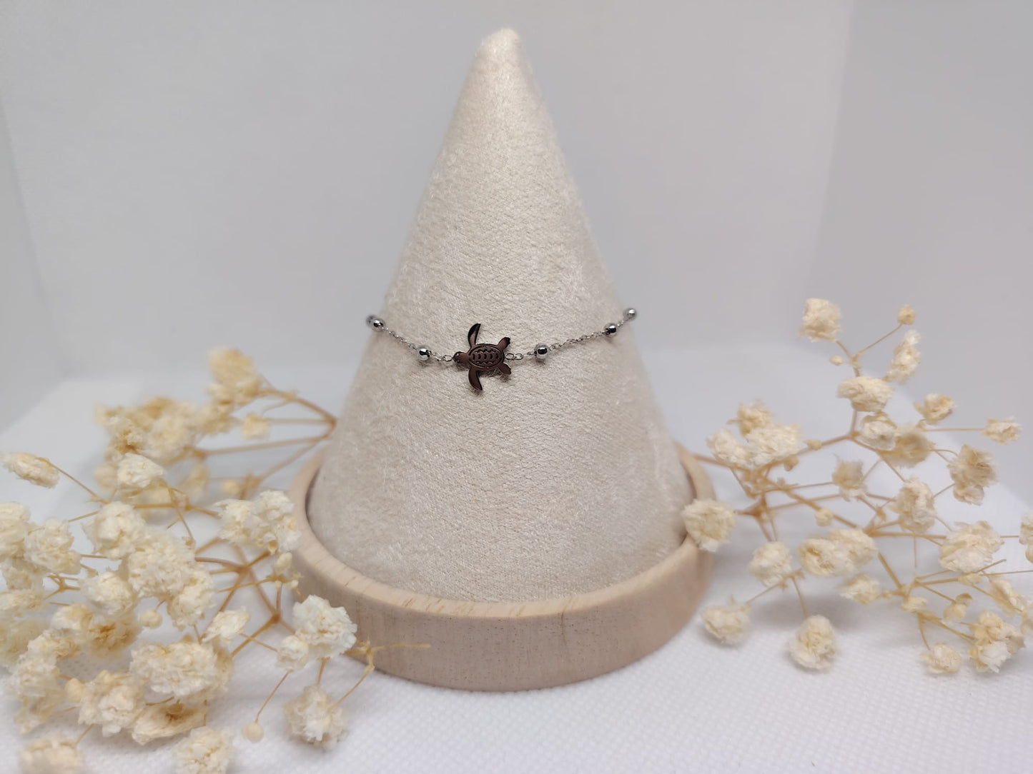 Bracelet Enfant Tortue Argentée – Acier Inoxydable