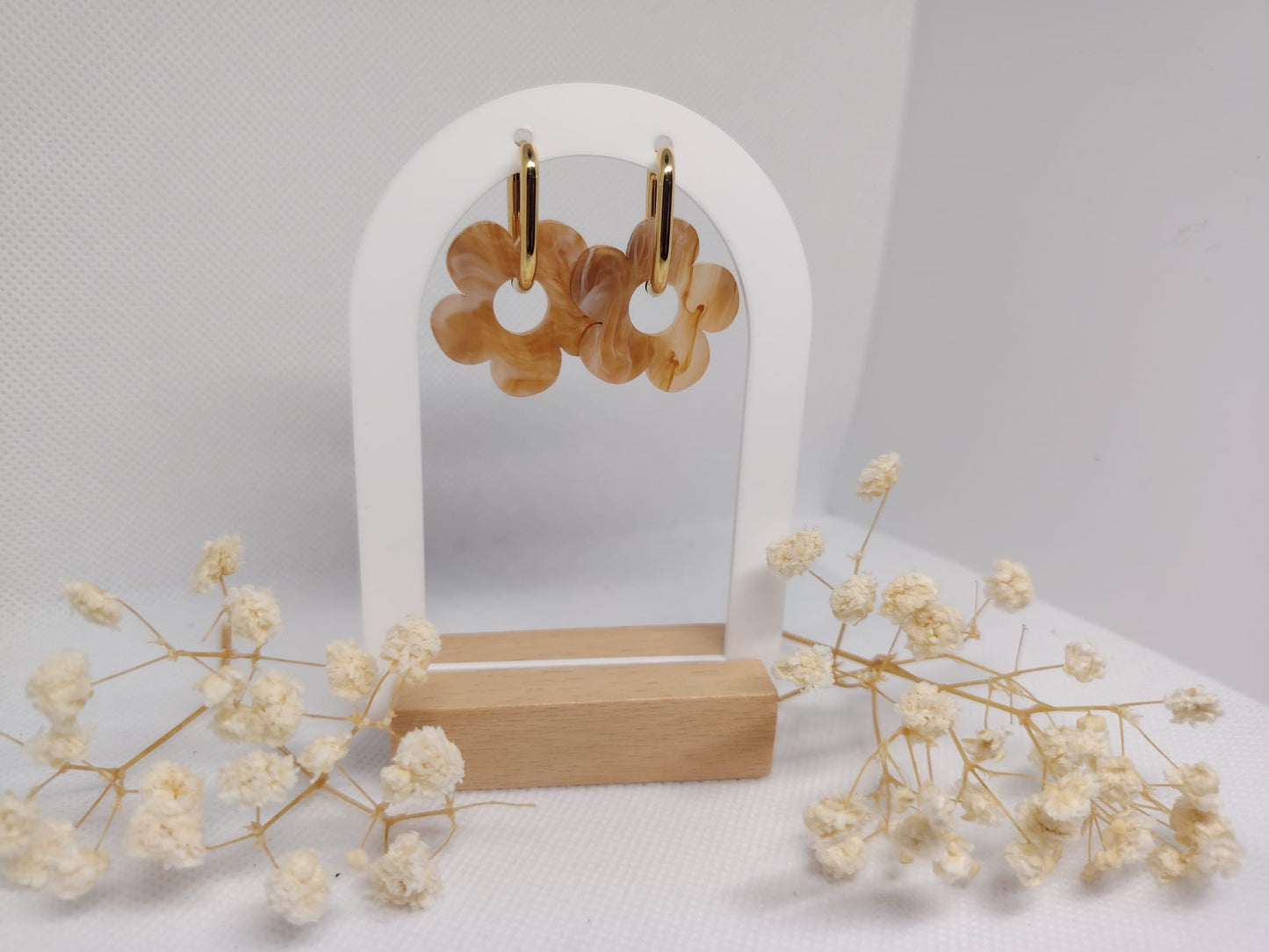 Boucles d’oreilles Fleur – Acier Inoxydable