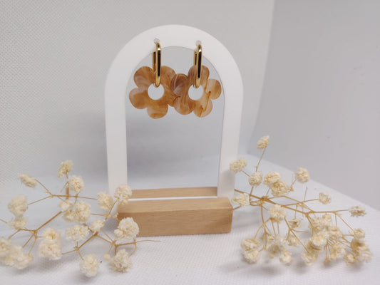 Boucles d’oreilles Fleur – Acier Inoxydable