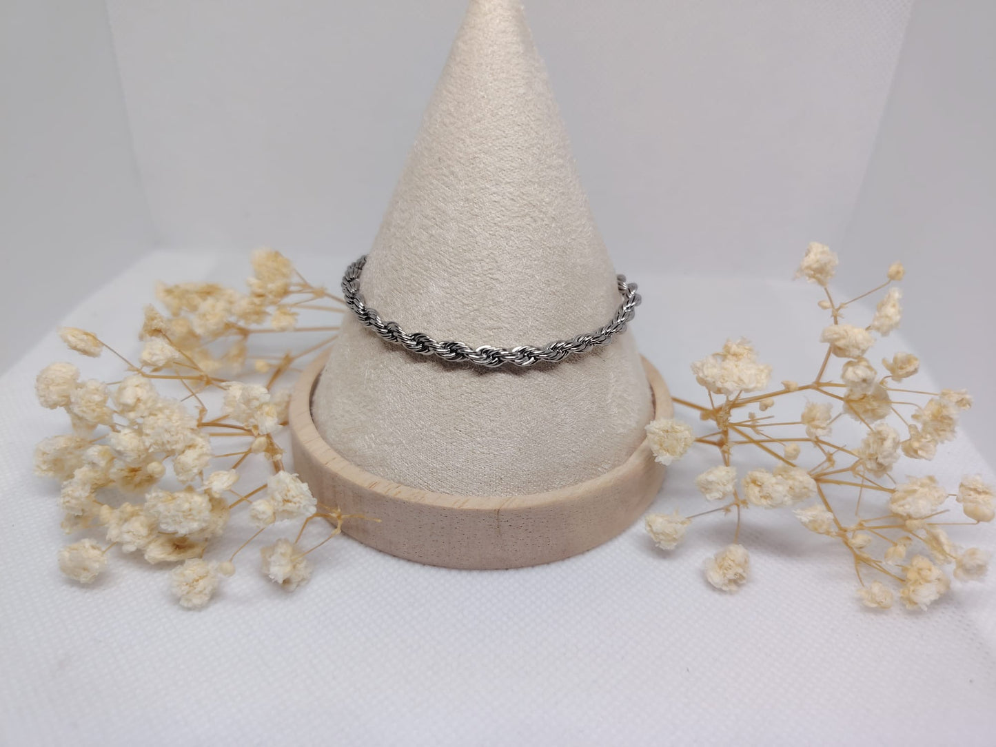 Bracelet Maille Torsadée en Acier Inoxydable