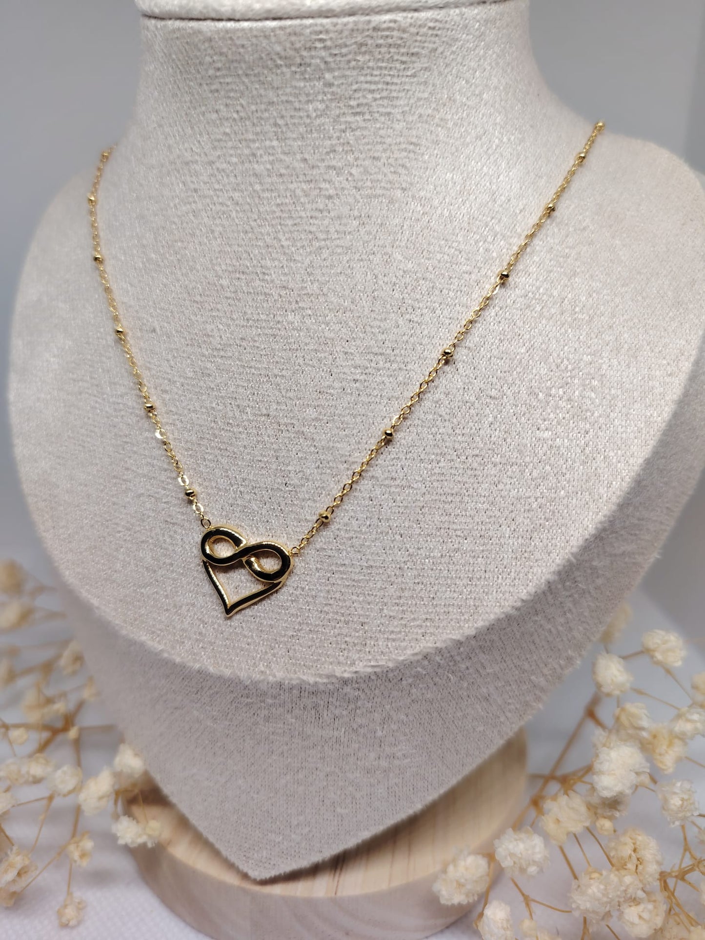 Collier cœur infini – Acier inoxydable