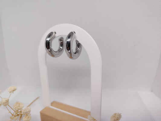 Boucles d’oreilles créoles 20 mm – Acier inoxydable
