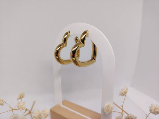 Boucles d’oreilles dorées en acier inoxydable – Design moderne & intemporel