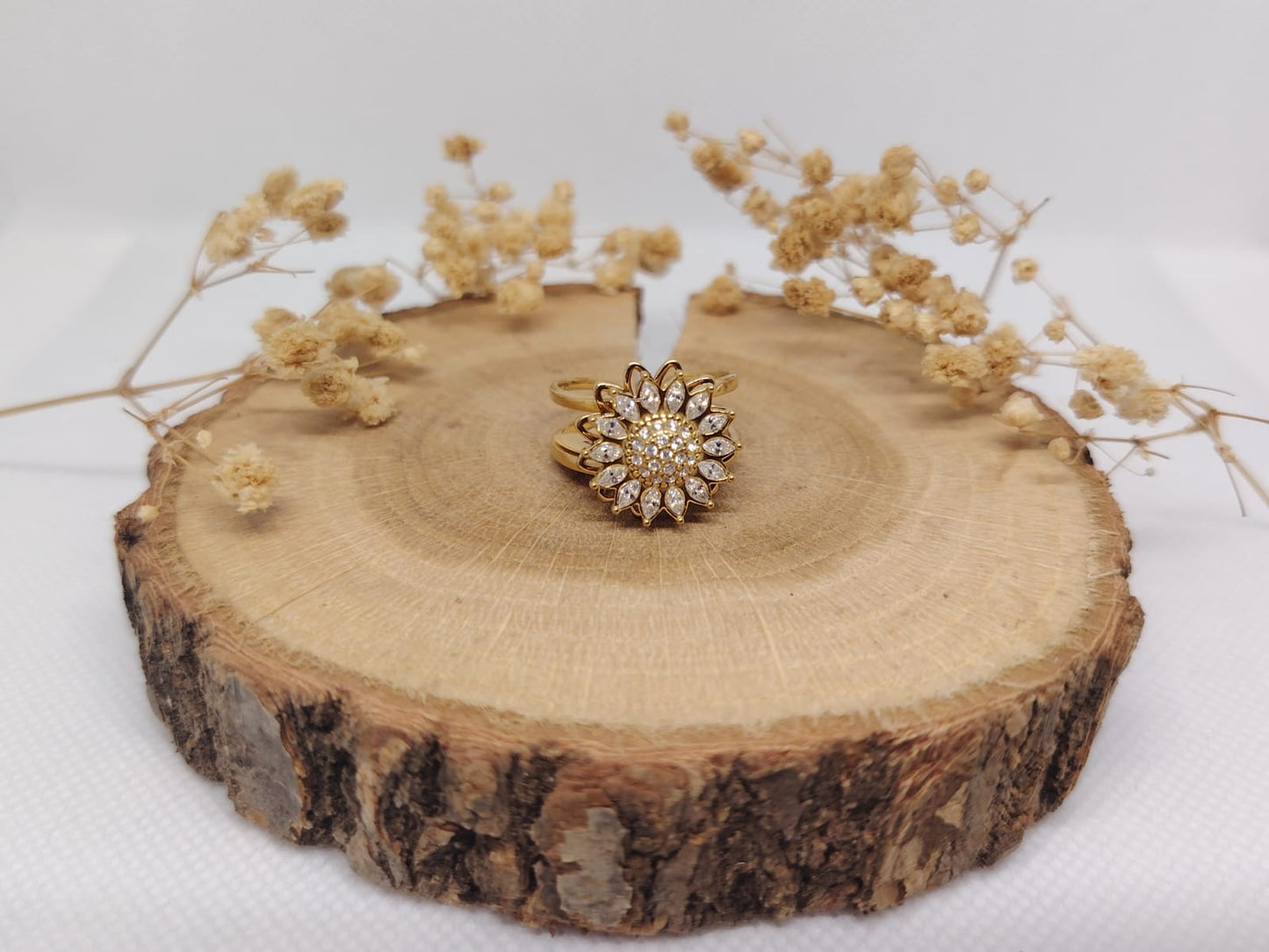 Bague Rotative Anti-Stress en Acier Inoxydable Doré