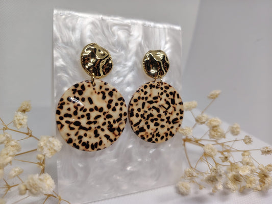 Boucles d’oreilles effet léopard – Acier inoxydable