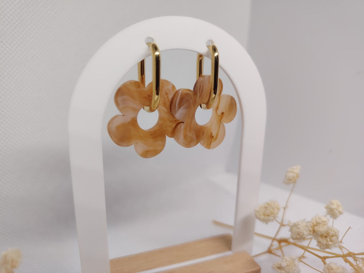 Boucles d’oreilles Fleur – Acier Inoxydable