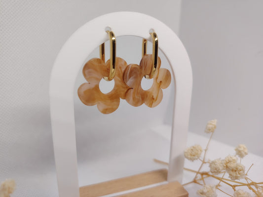 Boucles d’oreilles Fleur – Acier Inoxydable