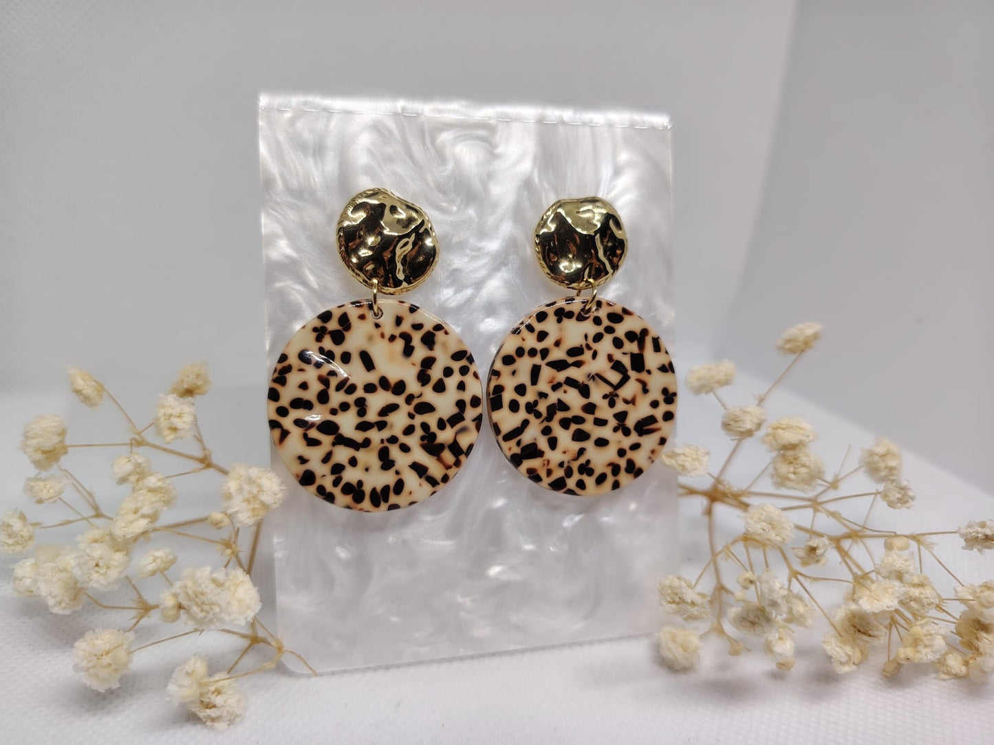 Boucles d’oreilles effet léopard – Acier inoxydable