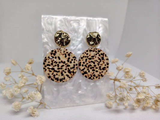 Boucles d’oreilles effet léopard – Acier inoxydable