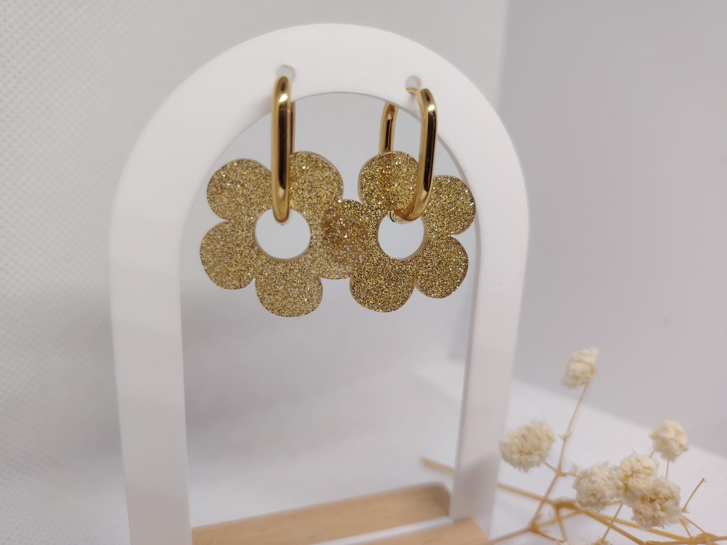 Boucles d’oreilles Fleur – Acier Inoxydable