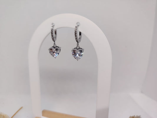 Boucles d’oreilles Cœur – Acier inoxydable
